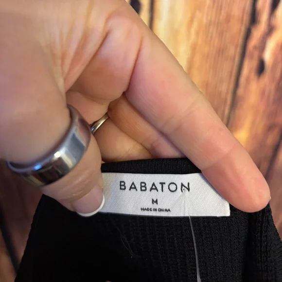 Babaton Black Ribbed Halter Top - Picture 3 of 3